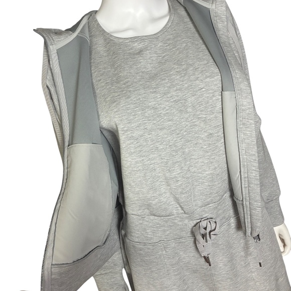 SPANX AirEssentials Zip Front Hoodie Gray Size XS - Picture 3 of 7